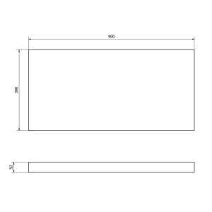 Sapho AVICE deska pod umyvadlo 90x39cm, tl.5cm, old wood AV998