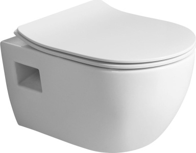 Bruckner LUNA závěsná WC mísa, Vortex Rimless, 35, 5x49cm, bílá 201.331.4