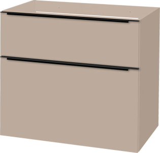 Mereo Mailo, koupelnová skříňka 81cm, šedý kámen, černé madlo CN551SB