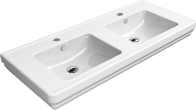 GSI CLASSIC keramické dvojumyvadlo 125x54 cm, bílá ExtraGlaze 8725111