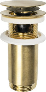 Omp Tea Umyvadlová výpust 5/4“, click-clack, velká zátka, max 80mm, zlato mat 7533.370.5.36