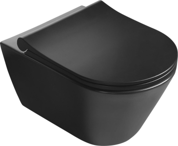 Sapho WC sedátko, SLIM, Soft Close, černá mat 100787-110