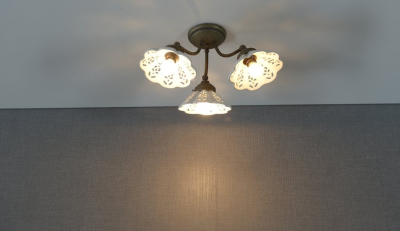 Sapho NAPOLI stropní svítidlo, 3xE14, 40W, 230V, IP21, keramické stínítko, bronz MC613