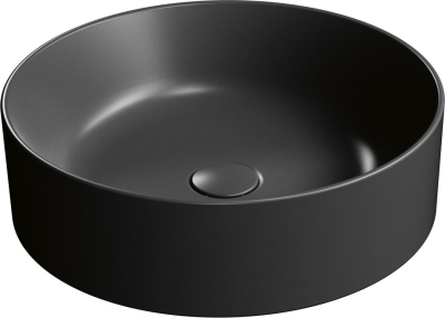 GSI KUBE X keramické umyvadlo na desku, průměr 45cm, černá mat 942726