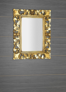Sapho SAMBLUNG zrcadlo ve vyřezávaném rámu 60x80cm, zlatá IN121
