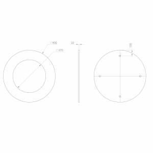 Sapho PRIDE kulaté zrcadlo v rámu ø 90cm, stříbrná PD902