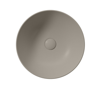 GSI PURA keramické umyvadlo na desku, průměr 42cm, tortora mat 885105