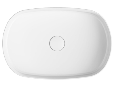 Isvea INFINITY OVAL keramické umyvadlo na desku, 55x36cm, bílá mat 10NF65055-2L