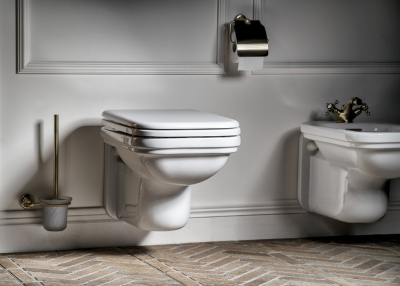 Kerasan WALDORF WC sedátko Soft Close, bílá/bronz 418601
