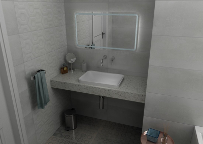 Sapho TAILOR rockstone deska 140x50 cm, provedení límce F TR140F