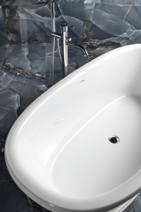 Sapho BEBÉ vanová baterie s připojením do podlahy, chrom BB021