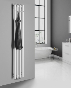 Sapho PILON otopné těleso 270x1800mm, se čtyřmi háčky pro ručník, bílá mat IZ121T
