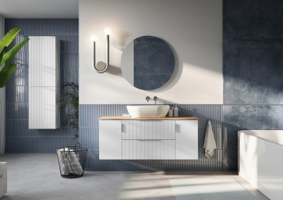 Sapho CIRASA umyvadlová skříňka 59, 2x64x46cm, bílá mat strip CR601-3131S