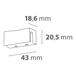 Sapho MULTISYSTEM uchycení osvětlení na zrcadlo, galerku, černá E28149EI
