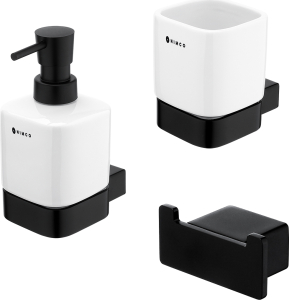 Nimco KIBO černá Sada koupelnových doplňků Ki-set-31K-T-90