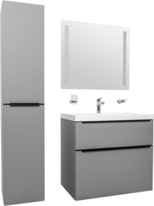 Mereo Mailo, koupelnová skříňka 81 cm, černé madlo, Multidecor, Bílá lesk perlička CN591SBBIEL