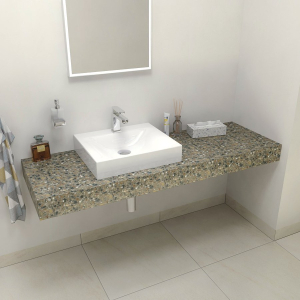 Sapho TAILOR rockstone deska 150x50 cm, provedení límce L TR150L