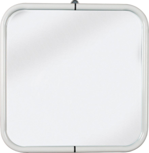 Aqualine WHITE LINE zrcadlo v rámu 44x44cm, bílá 8000
