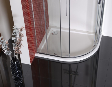 Polysan LUCIS LINE čtvrtkruhová sprchová zástěna 1200x900mm, L/R DL5015