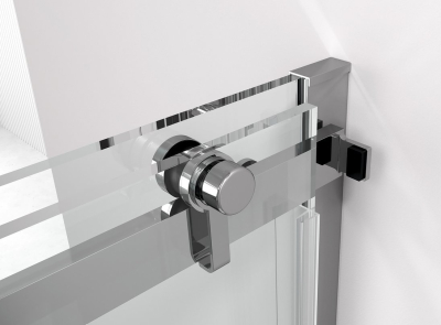Polysan THRON ROUND sprchové dveře 1600 mm, kulaté pojezdy, čiré sklo TL5016-5005