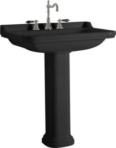Kerasan WALDORF keramické umyvadlo 80x55cm, černá mat 4141K7