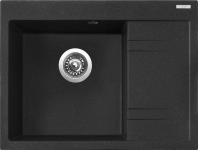 Granitový dřez Sinks RIM 650 L Granblack + Elasta nerez/černá G20430