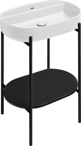 Sapho PUNO podstavec s umyvadlem 600x860x396mm, černá SKA590-2-01