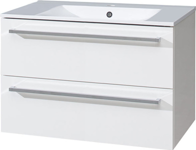 Mereo Bino, koupelnová skříňka s keramickým umyvadlem 81 cm, bílá CN661