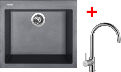 Granitový dřez Sinks CUBE 560 Titanium + Vitalia G9472