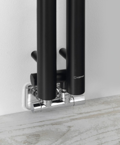 Sapho PILON otopné těleso 122x1800mm, se dvěma háčky pro ručník, černá mat IZ124T