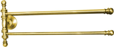 Sapho PERLA dvojitý držák ručníků otočný 390mm, zlato PE0175