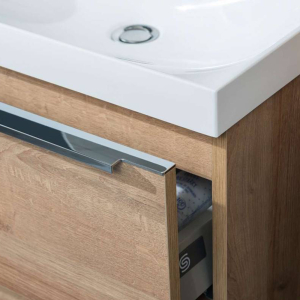 Mereo Mailo, koupelnová skříňka 81 cm, chrom madlo, Multidecor, Light Rock Hickory CN591SLRH1