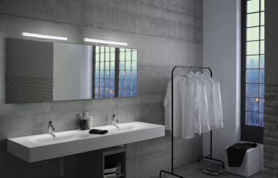 Sapho IRENE 2 LED svítidlo, 9 W, 500x35x77 mm, IP44, chrom E27556CI