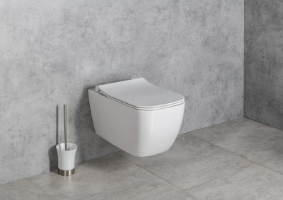 Isvea VEA závěsná WC mísa Rimless, 34, 5x52cm, bílá 10VA02001