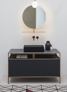 GSI KUBE X keramické umyvadlo na desku, 60x37cm, černá mat 945326