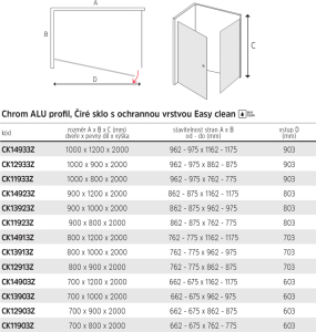 Mereo Pivotový sprchový kout, Novea, obdélník, 70x120 cm, chrom ALU, sklo Čiré, dveře L/P a pevný díl CK14903Z