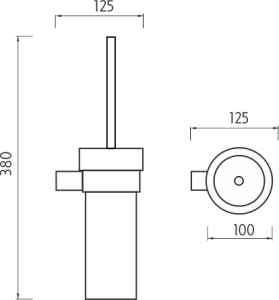 Nimco NAVA Toaletní WC kartáč NA 28094W