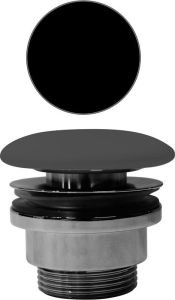 GSI GSI umyvadlová výpust 5/4“, neuzavíratelná, keramická zátka, 5-65mm, černá mat PVC26