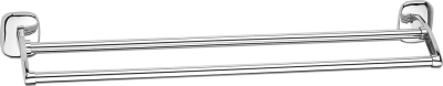Aqualine RUMBA dvojitý držák ručníků 600x114mm, chrom RB111