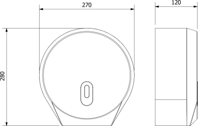 Aqualine EMIKO zásobník na toaletní papír do průměru 26cm, ABS šedá 1319-91