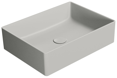 GSI KUBE X keramické umyvadlo na desku, 50x37cm, cenere mat 942917
