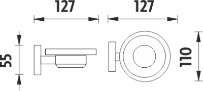 Nimco UNIX Mýdlenka, nádobka skleněná UN 13059W-26