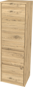 Mereo Opto koupelnová skříňka vysoká 125 cm, levé otevírání, Multidecor, Dub San remo sand CN995LDSAN
