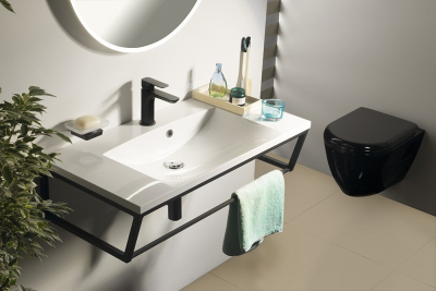 Sapho SKA konzole pod umyvadlo/desku 900x200x460mm, černá mat SKA203