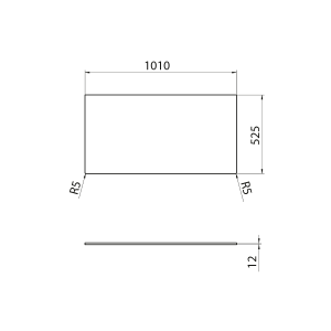 Sapho LOREA deska Rockstone 101x1, 2x52, 5cm, bílá mat LE100-0101