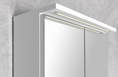 Aqualine KAWA STRIP galerka s LED osvětlením 60x70x22cm, bílá WGL60S