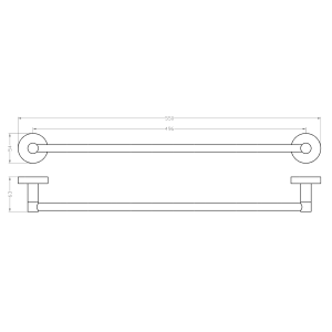 Sapho Magnetický držák ručníků 55cm XJ439