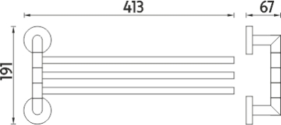 Nimco UNIX Držák na ručníky otočný, 41 cm UN 13096-3-26