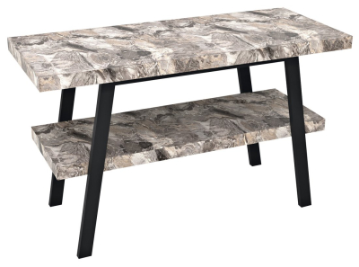 Sapho TWIGA umyvadlový stolek 130x72x50 cm, černá mat/šedý kámen VC453-130-10