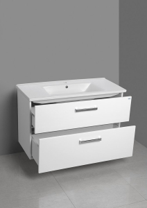 Aqualine VEGA umyvadlová skříňka 97x60x43, 6cm, 2x zásuvka, bílá VG103